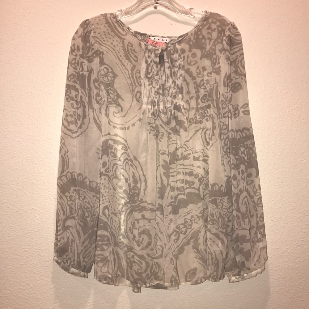 Long sleeve grey blouse